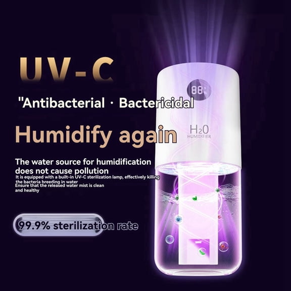 Dual- Oscillating Humidifier Hydrating Home Humidifier Silent Portable Atomizer with 360 Rotating Stand