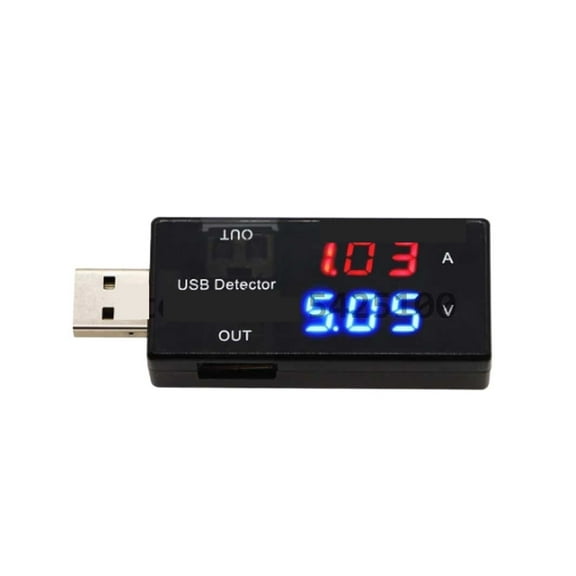 Dual Out USB Power Meter Testers e Power Charging Voltage Current Voltmeter Amp Volt Ammeter Detector USB Charger Indicator ,Easy to Operate