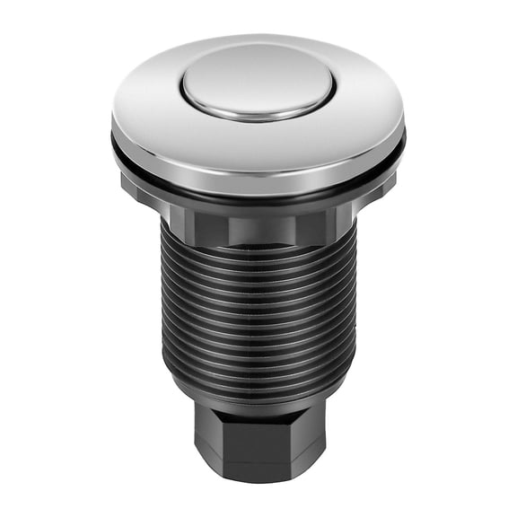 Dual Outlet Sink Top Air Switch Kit for Garbage Disposal 2.5 Inch Brushed Nickel Stainless Steel Push Button ON OFF Suitable for Stainless Steel Countertops