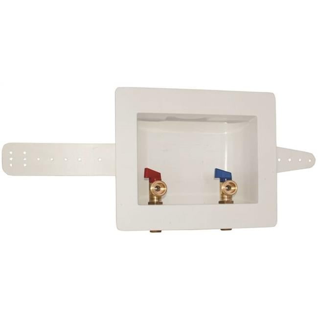 Dual Outlet Washing Machine Outlet Box, 0.5 in. Sweat Inlet