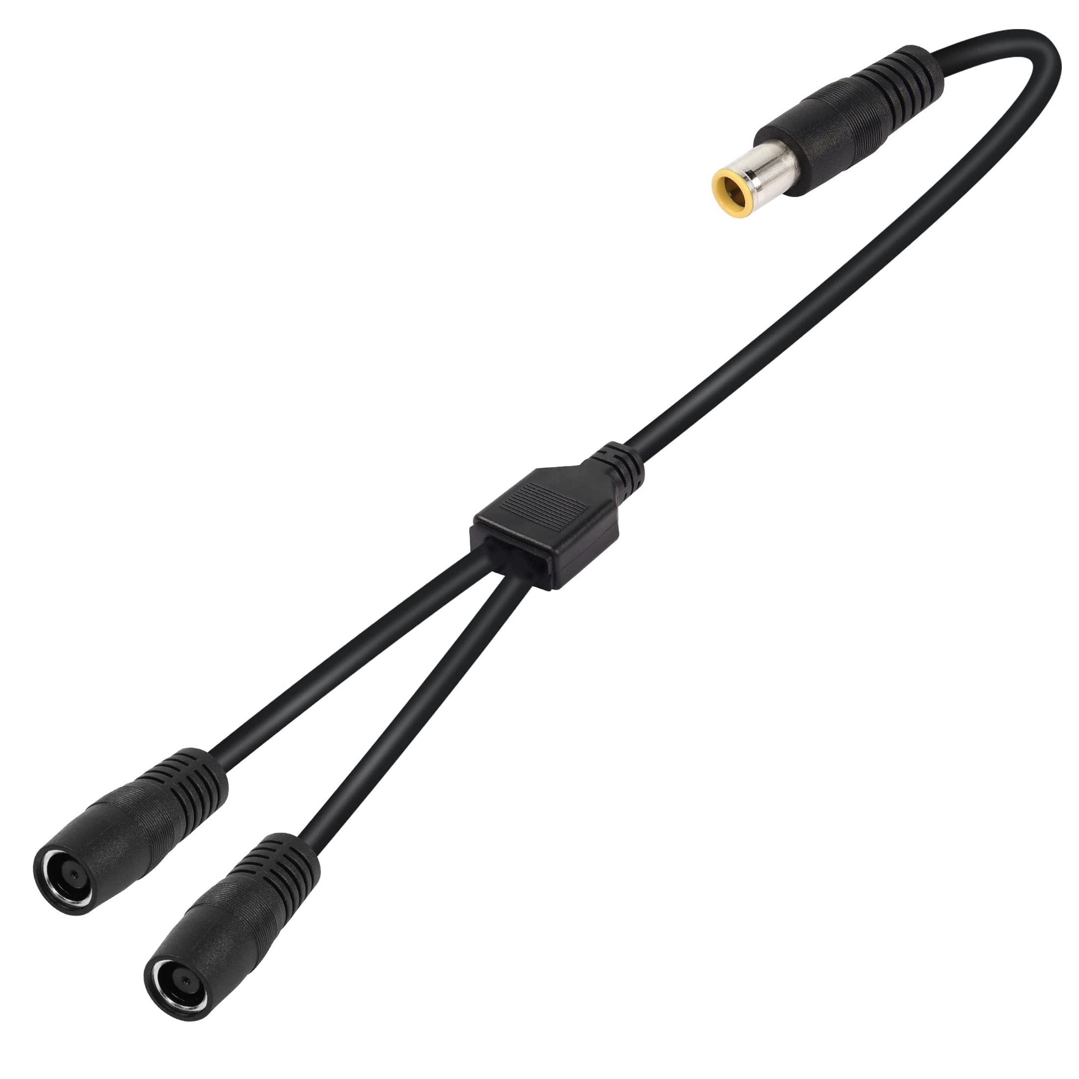 Dual Output DC Y Splitter Adapter Cable for Power Stations and Solar Panels