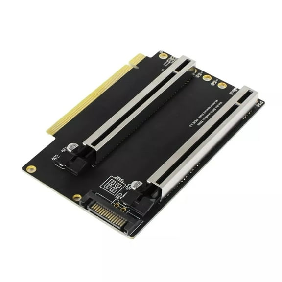 Dual PCIe X8 Expansion Card for High-End Graphics and Storage Maximize PCIE X16 Slot Potential Card