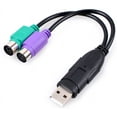 Dual PS2 Mouse Keyboard Converter Cable USB to Dual PS2 Adapter