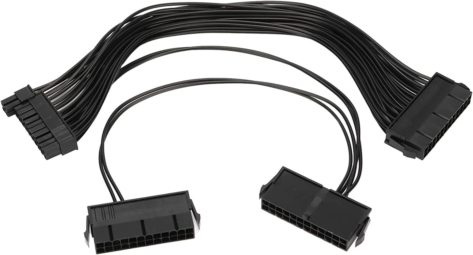 Dual PSU Adapter, 20+4 Pin to 24 Pin Multiple Power Supply Splitter for