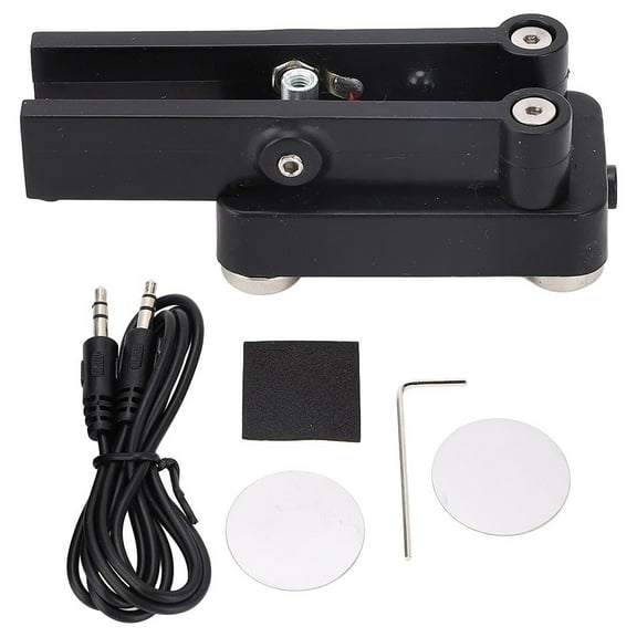 Dual Paddle For MORSE Code Telegraph Key With Magnetic Base, Portable CW Keyer For Shortwave Radio, Adjustable Spacing, 3.5mm Jack, ABS And Metal Construction