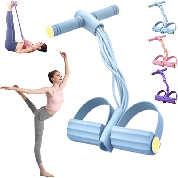 Dual Phase Elastic Assist, 8 Tube Upper Belly Resistance Band, Multifunctional Foot Pedal Resistance Assistance Expander Chest Leg Band, Fashion Puller Exercise for Full Body Workouts
