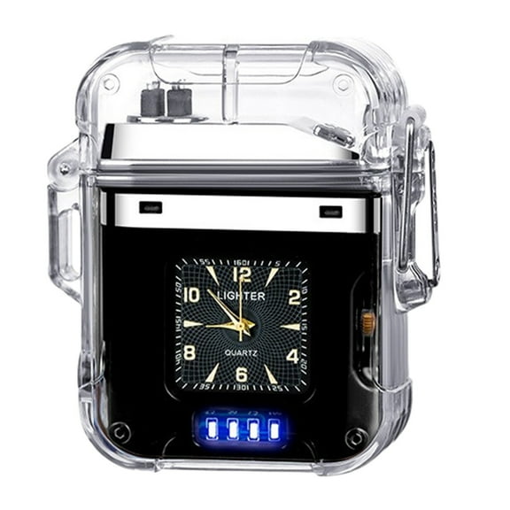 Mouliraty Dual Plasma Lighter USB Type C Rechargeable Electronic Windproof Flameless Butane Candle Lighter