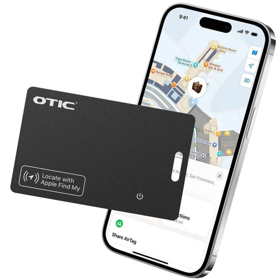 Ultra Thin Wallet Tracker Card, Bluetooth Item Locator Compatible with Apple Find My & Google Find Hub, Rechargeable Waterproof Tag for Luggage, Keys & Backpacks