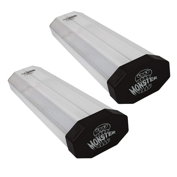 Dual Playmat Tube, Value 2 Pack - Monster Protectors Prism-Shaped Play Mat Case Holds Two Playmats at Once - Won't Roll Off Surface and Easy in and Out Design w Secure Lid