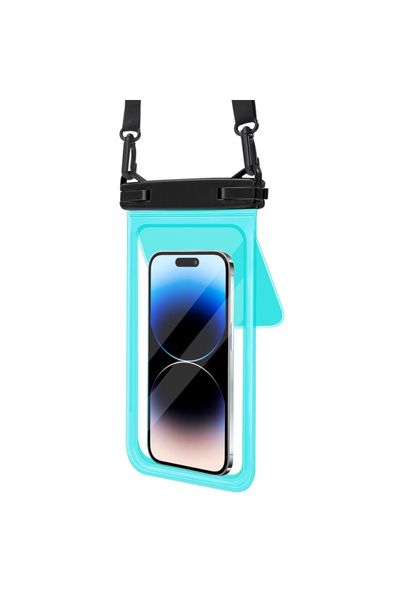 Dual Pocket Waterproof Phone Pouch, Touch-Friendly Clear Dry Bag for Beach Pool Swimming