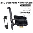 thumbnail image 1 of Fenvi Dual Port 2.5GbE PCIe Network Adapter Card with Intel I226 Chip, 2500Mbps RJ45 Ethernet Lan Card for Desktop PC - Supports Windows & Mac OS, 1 of 7