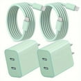 thumbnail image 1 of Dual Port Charger For iPhone 15/15 Pro Max, 40W Dual Port Type C Fast Wall Charger Power Adapte With 6.6FT USB-C To C Cable For iPhone 15/15 Plus/15 Pro/15 Pro Max, iPad, Android Phone, 1 of 11