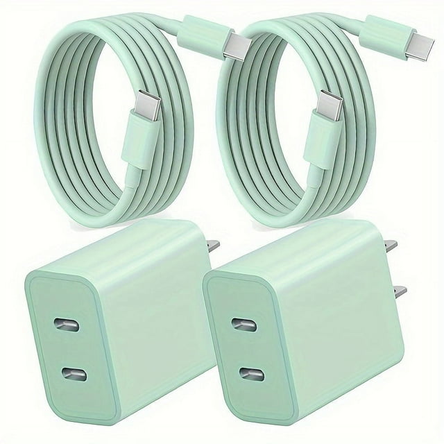 Dual Port Charger For iPhone 15/15 Pro Max, 40W Dual Port Type C Fast Wall Charger Power Adapte With 6.6FT USB-C To C Cable For iPhone 15/15 Plus/15 Pro/15 Pro Max, iPad, Android Phone