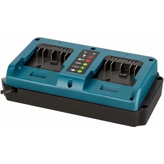 Dual Port Mini Fast Charger GAX1418V Compatible with Bosch 14.4V-18V Lithium Battery (BAT614, BAT618, BAT610 BAT622, BAT609, BAT618G) Tool Charging Station - 100-240V Input