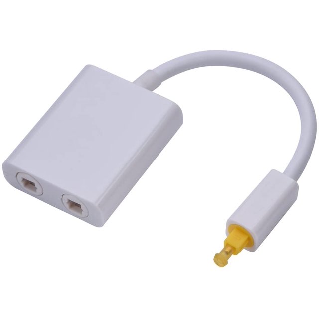 Dual Port Optical Cable Splitter, Digital Fiber Optical Audio Splitter