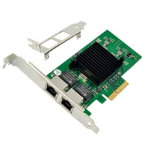 Dual-Port PCIe X4 Gigabit Network Card 1000M PCI Express Ethernet Adapter with Intel 82576 Two Ports LAN NIC Card for Support PXE SR-IOV for Windows/Windows Server/Linux/Freebsd/DOS with Low Profile