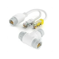 Dual Port POE Splitter Adapter, Networking Cable RJ45 Connector for Security Cameras and Monitoring Systems POE Extender