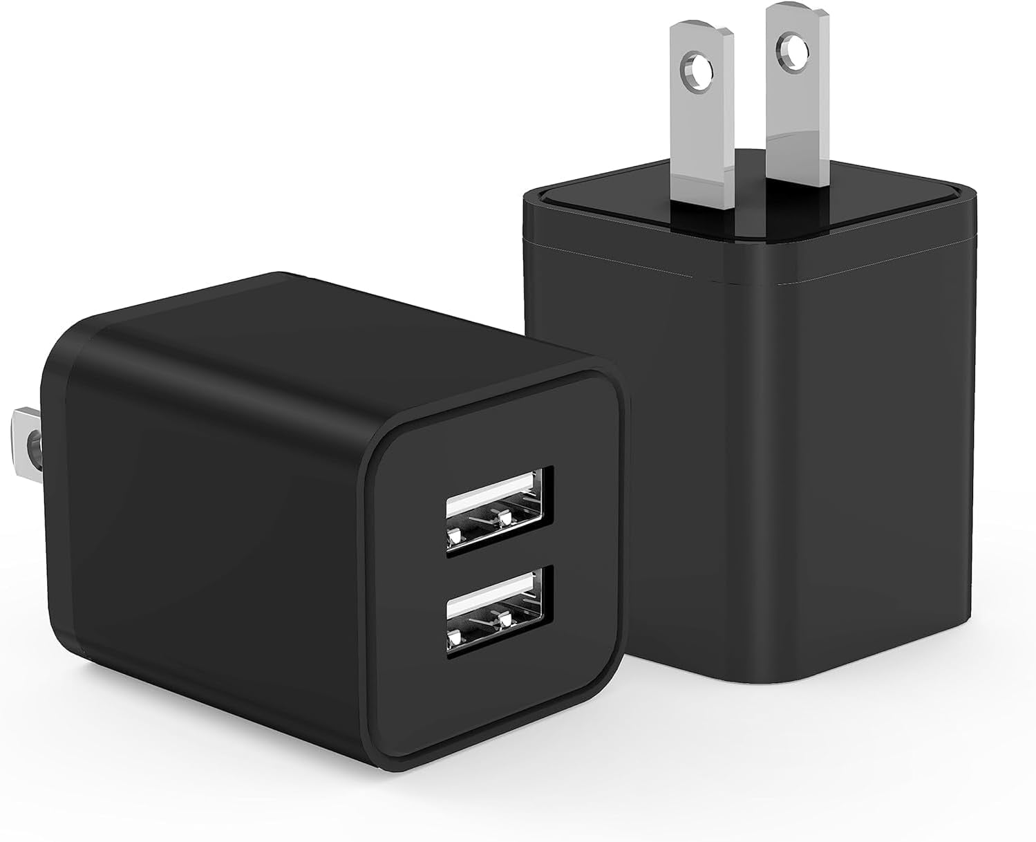 Dual Port USB Charger Block, [4Pack] Fast Charging Blocks 5V 2.1A,USB ...