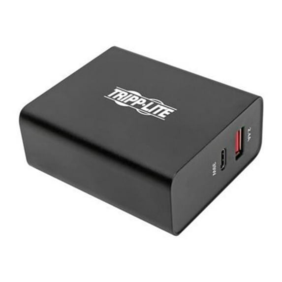 Dual Port USB Wall Charger with PD Charging - USB Type-C & USB Type-A Power Adapter