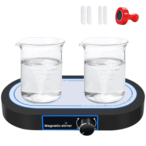 Dual Position Magnetic Stirrer 2×500mL with Adjustable Speed 501500 RPM