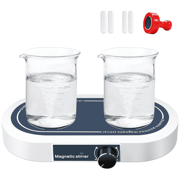 Dual Position Magnetic Stirrer 2×500mL with Adjustable Speed 501500 RPM