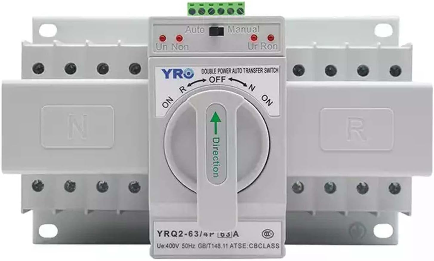 Dual Power Automatic Transfer Switch,2/3/4P 220V/400V 63A Generator Transfer Switch Automatic Transfer Switch for Firefighting, Airports, TV Stations,Hospital,4P 400V