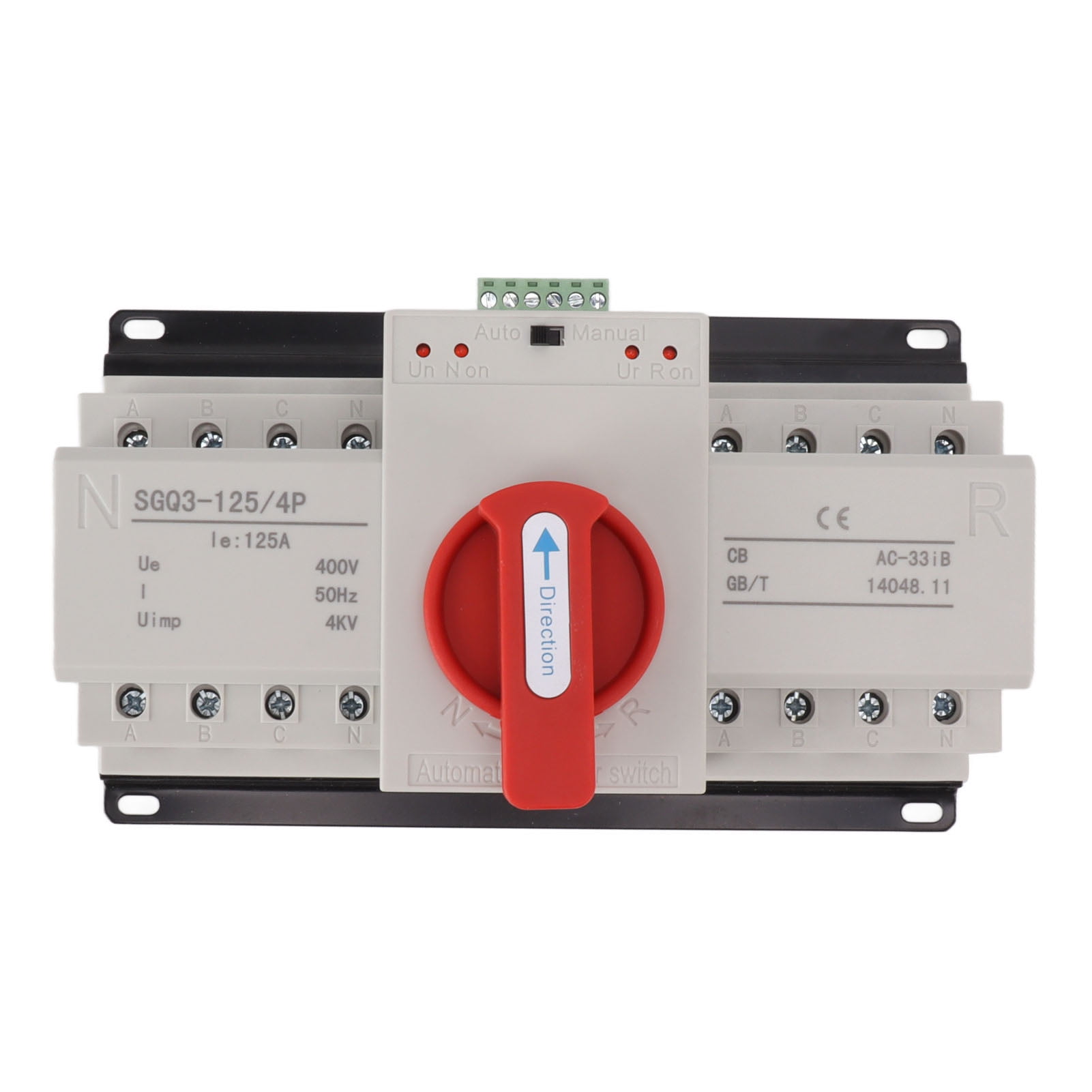 Dual Power Automatic Transfer Switch, 400V 125A, Auto/Manual Mode, CB Class for Home Building, Reliable Power Source Switching
