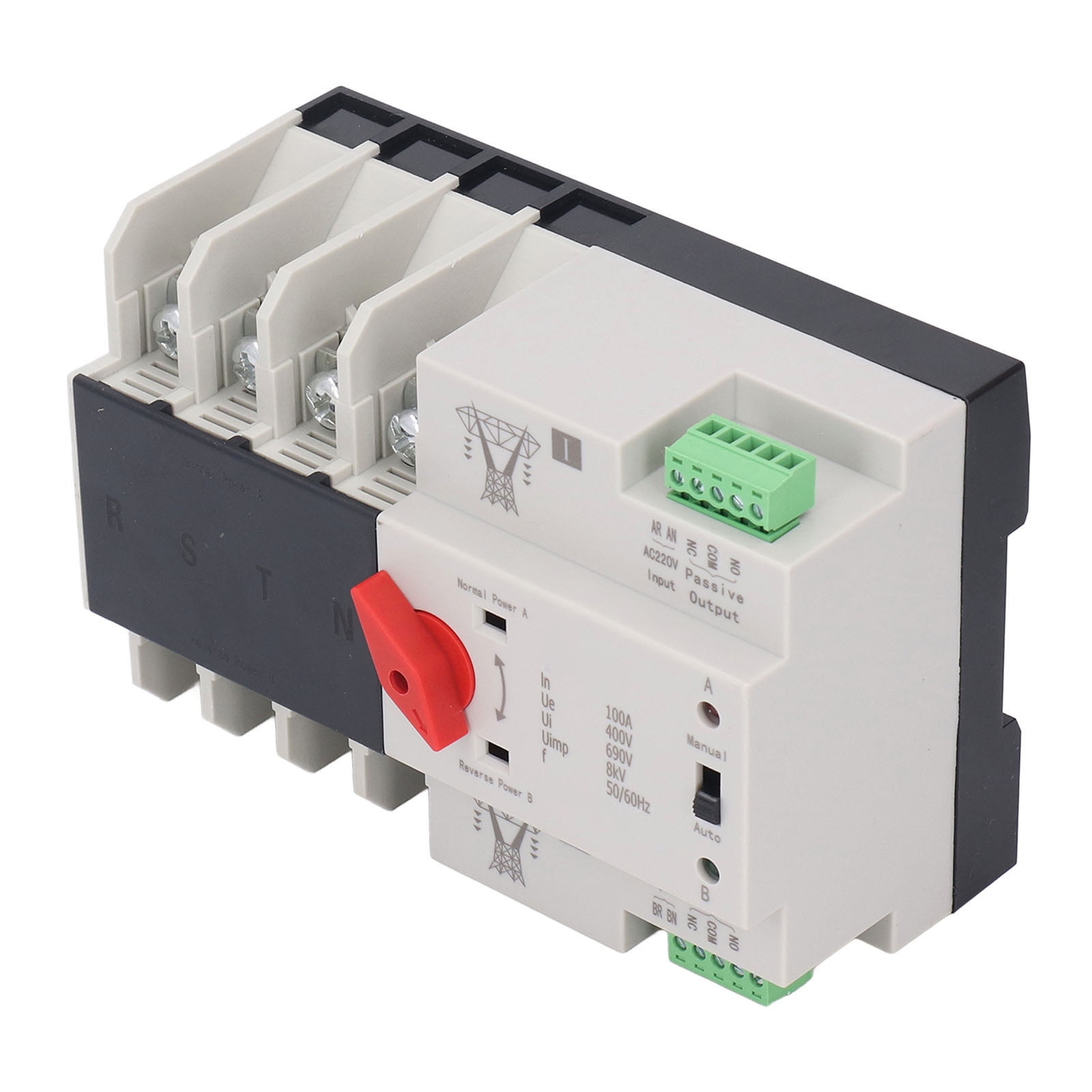 Dual Power Automatic Transfer Switch, 4P Power Switch Controller Fast