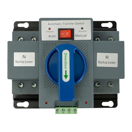 100A 2P Automatic Transfer Switch For Generator - Dual Power Changeover Switch 110V