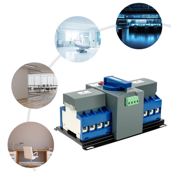 Dual Power Automatic Transfer Switch, 63A 4P Mini Two-Power Generator Changeover Switch Self Cast Conversion Power Generator Change-Over Switch Circuit Breaker