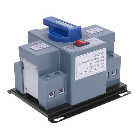 Dual Power Automatic Transfer Switch Generator Transfer Switch Dual Power Automatic Transfer Switch 50HZ/60HZ 2P 63A Dual Power Generator Changeover Switch 110V