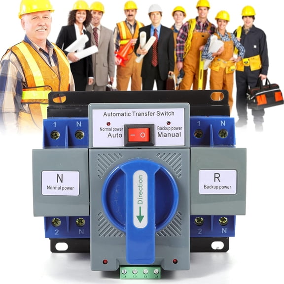 Dual Power Automatic Transfer Switch Generator Transfer Switch Dual Power Automatic Transfer Switch 50HZ/60HZ 2P 63A Dual Power Generator Changeover Switch 110V