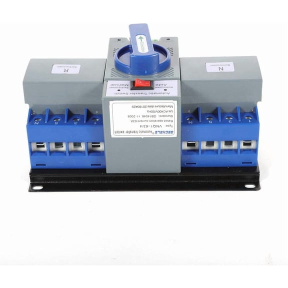 Dual Power Automatic Transfer Switch-enerator Changeover Switch- Electrical Selector Switches Dual Power Switch (4P 63A)
