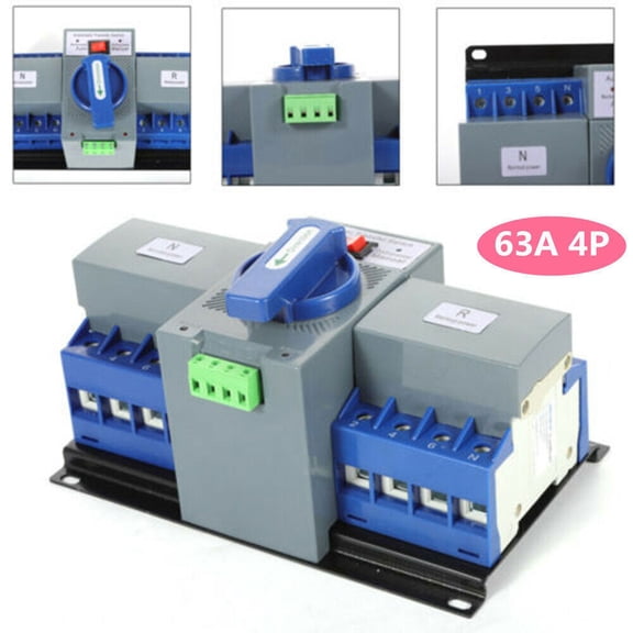 Dual Power Automatic Transfer Switch kit 63A 4P ATS Generator Changeover Switch