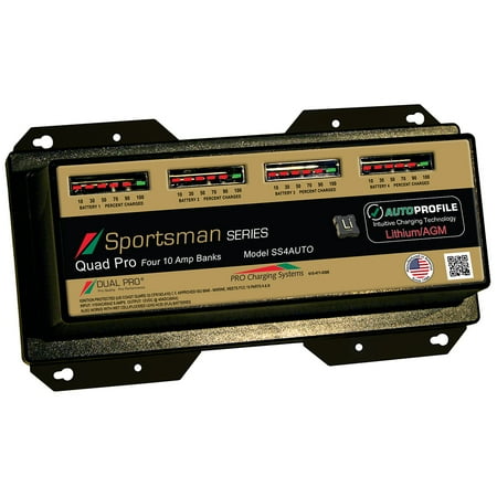 Dual Pro SS4AUTO Battery Charger, Auto Profile 4 Bank 40 Amps