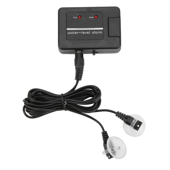 Dual Probe Aquarium Water Level Alarm System Smart High Low Water Detector Monitor, 12 inches / 30.5 cm