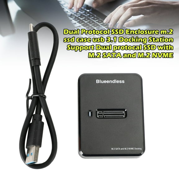 Mad Hornets Dual Protocol SATA/NVME M.2 SSD Case USB 3.1 Dual Protocal Docking Station