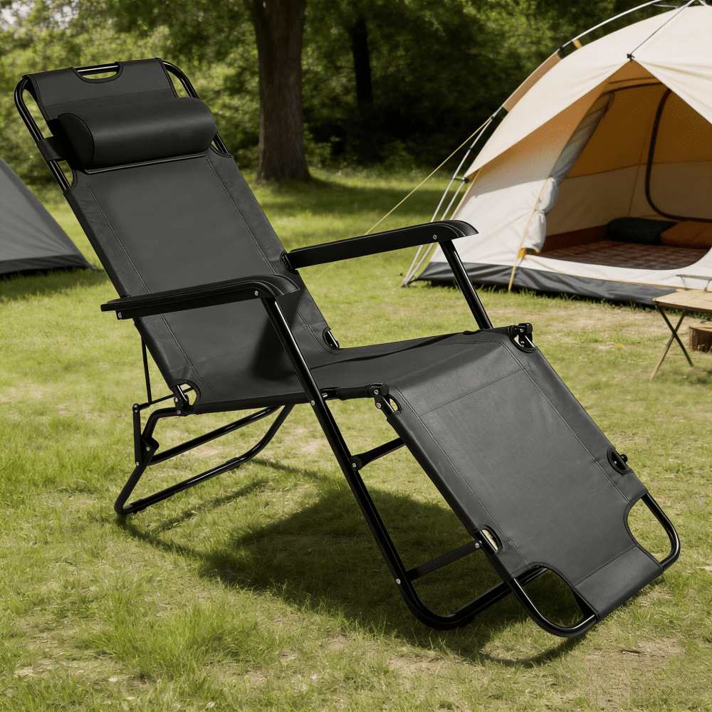 Dual-Purpose Folding Chair - Recliner & Regular Chair 2-in-1, Space-Saving Design & Comfortable Seating