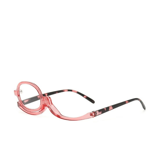 | Dual-Purpose Functionality, Lightweight Makeup Glasses Offering Distortion-Free Vision | Pink +1.0