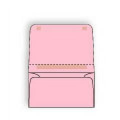 Dual Purpose Mailer Envelope, 4-1/4" x 6-1/2", Pink Colored Sulphite, 24 lb, Return (3-1/2" x 6-1/2"), Remoistening Seals on Large Flap and Below Perforation (FSC Certified) - Box of 500 Envelopes