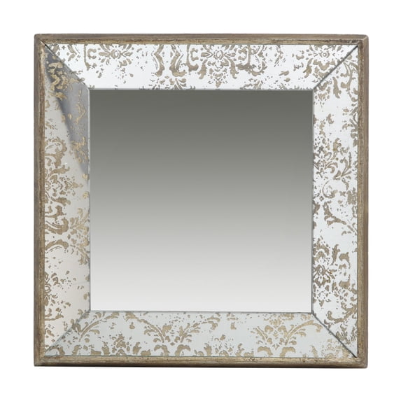 Dual-Purpose Square Mirror/Tray - Gold - Small