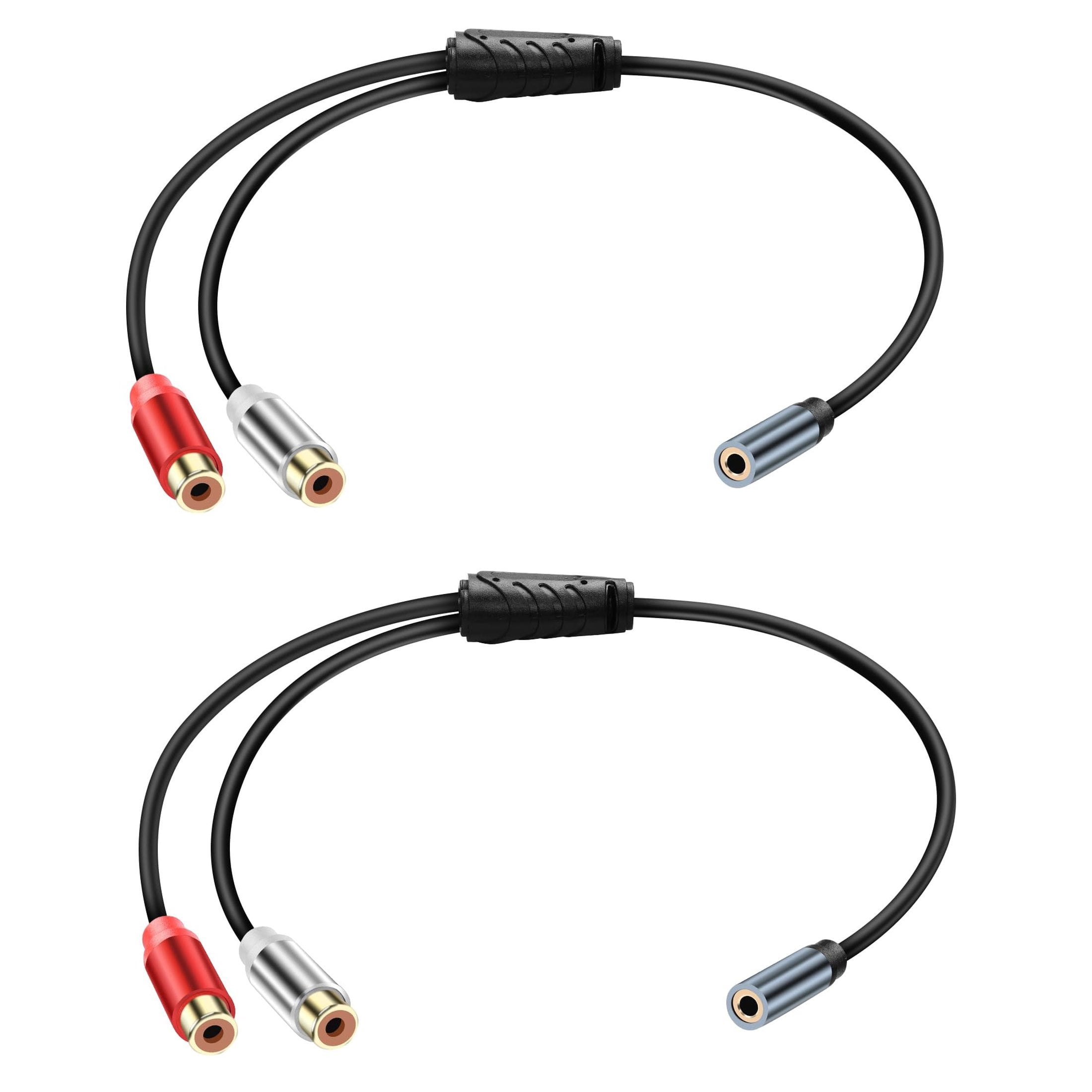 Dual RCA Stereo Splitter Cable for 3.5mm Headphone Jack Devices ...