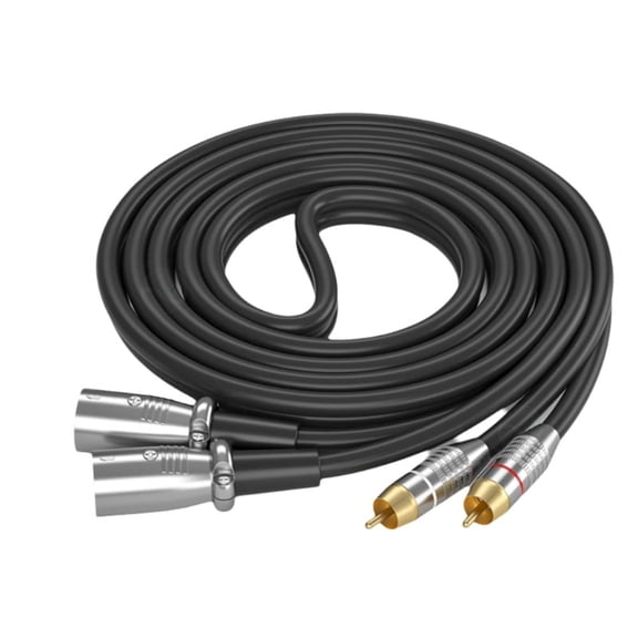 Dual RCA to XLR Male Cable High Fidelity Stereo Audio Cord Microphone Connection Cable for Microphones and Amplifiers