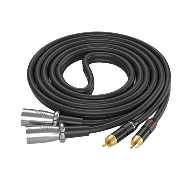 Dual RCA to XLR Male Cable High Fidelity Stereo Audio Cord Microphone Connection Cable for Microphones and Amplifiers