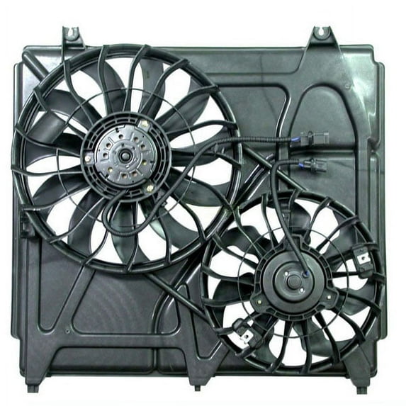 TYC Dual Radiator AC Condenser Cooling Fan Motor Assy For 03 04 05 06 Sorento V6