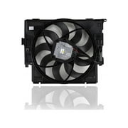Dual Radiator and Condenser Fan Assembly Compatible/Replacement for 12-18 BMW 320i, 15-15 2-Series Conv 2.0L Turbo Gas, 14-16 2-Series Without SULEV + M-Sport, With Module & Brushless - 17428641963