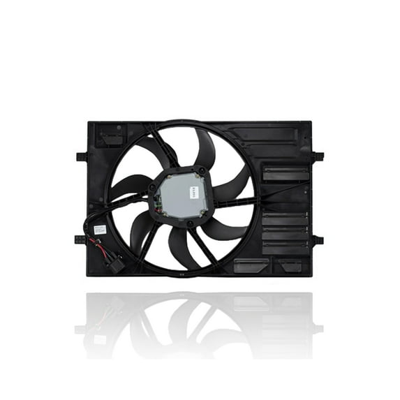 Dual Radiator and Condenser Fan Assembly Compatible/Replacement for '19-20 VW Volkswagen Jetta, 15-20 Golf/GTI, 15-18 Golf Sportwagon 4-Cylinder 1.4/1.8/2.0L With Module & Brushless Motor - 5QM121203H