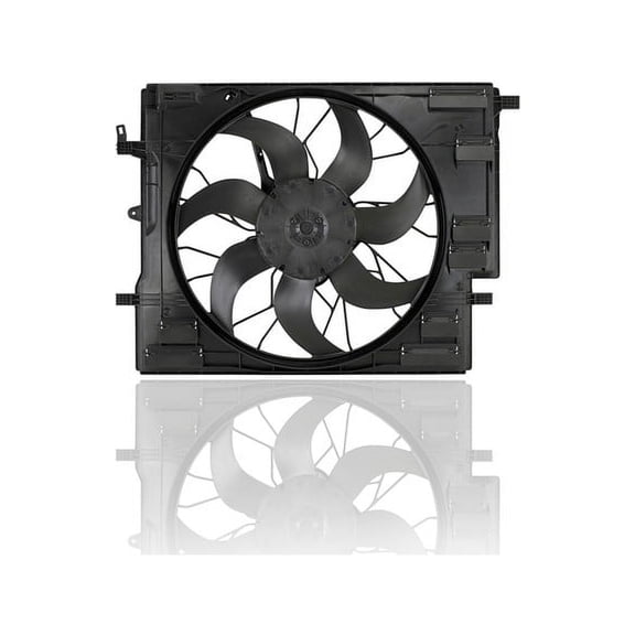 Dual Radiator and Condenser Fan Assembly - Cooling Direct Compatible/Replacement for '17-21 Volvo V60/V90, 17-20 S90, 18-21 XC60, 19-21 S60 4Cy/2.0L - With Brushless Motor - 7 Blade - 316573609