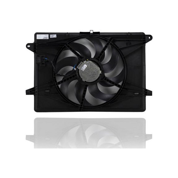 Dual Radiator and Condenser Fan Assembly - Cooling Direct Compatible/Replacement for '17-22 Chrysler Pacifica, 20-22 Voyager With Tow Package - With Brushless Motor & Module - 68217321AC