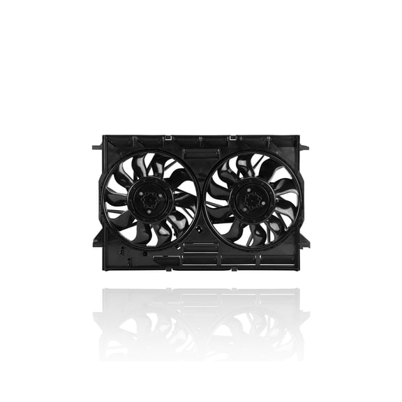 Dual Radiator and Condenser Fan Assembly - Cooling Direct Compatible/Replacement for '18-23 Audi Q5/Q5E/SQ5/Sportback, 21-22 A7Q 2.0Th/3.0T - With Brushless Motor - 80A121207A